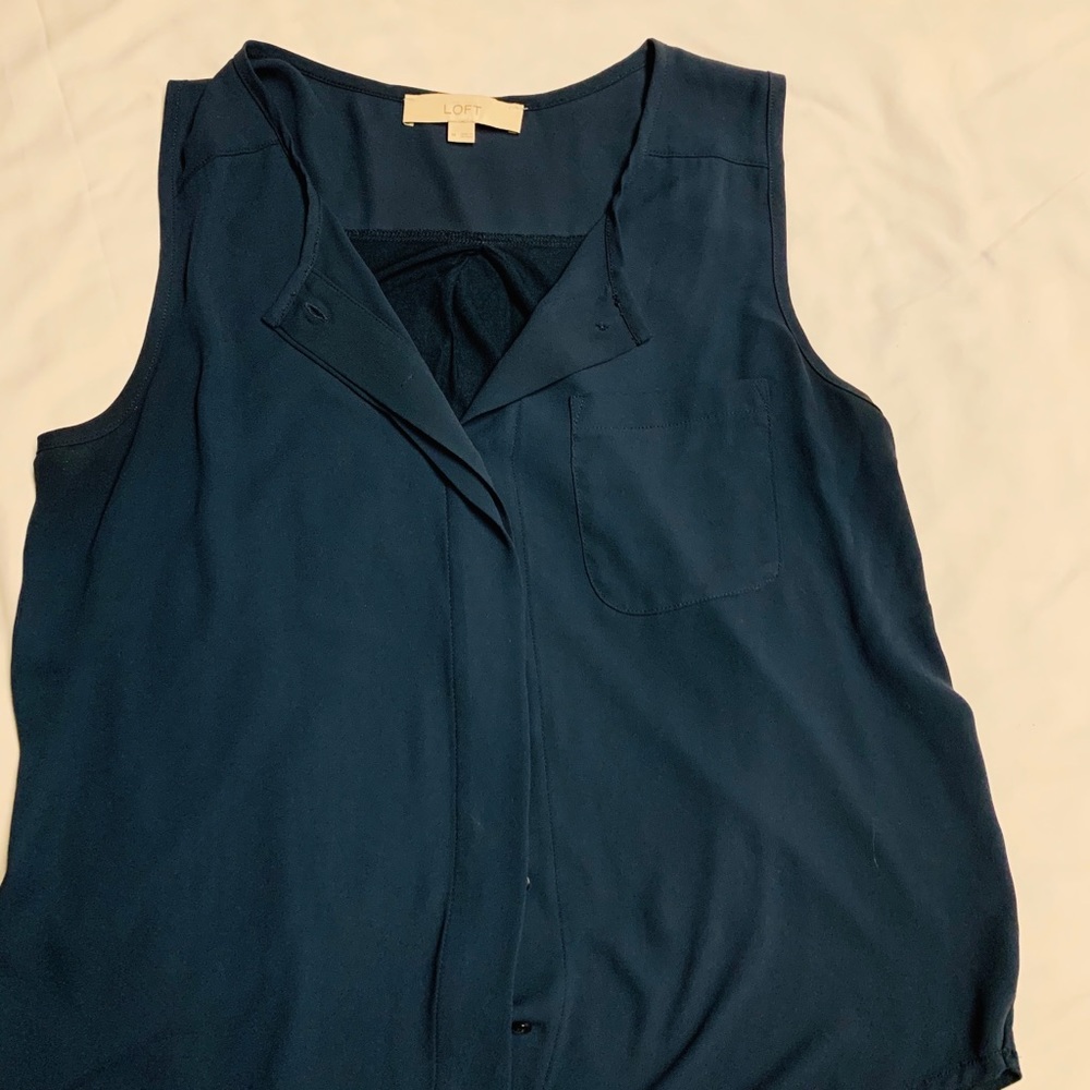 Navy Blue Blouse